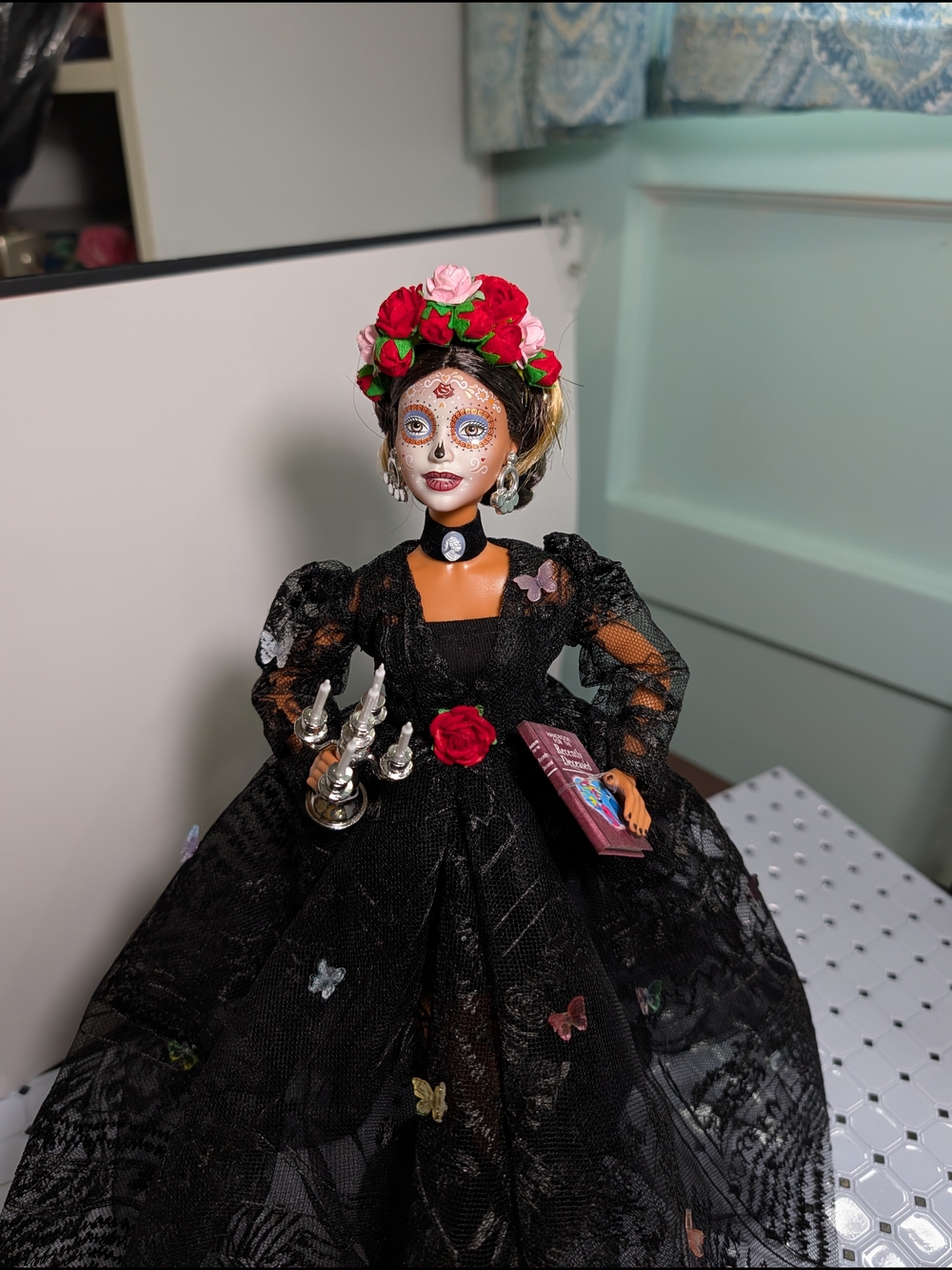 2020 Day Of The Dead Barbie Custom Restyle OOAK - Picture 3 of 12